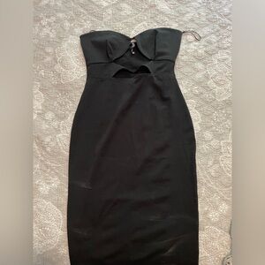 Zara black cut out dress